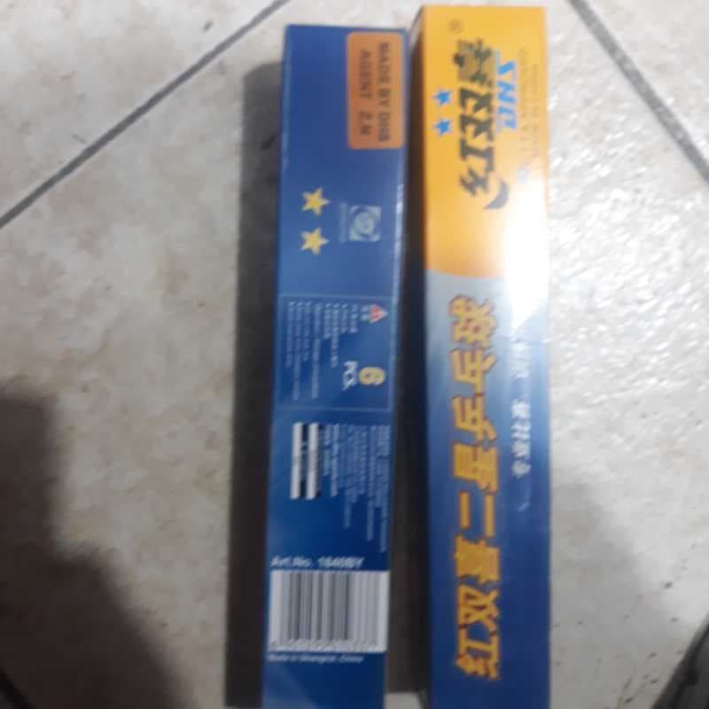 توپ پینگ پنگ دی اچ اس 2ستاره ابی زرد 6عددی لیبل دار - تصویر ۱