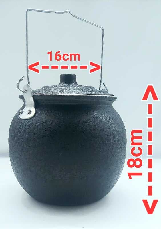 دیزی قابلمه کمپی طرح چدنی 18cmدر16cm
