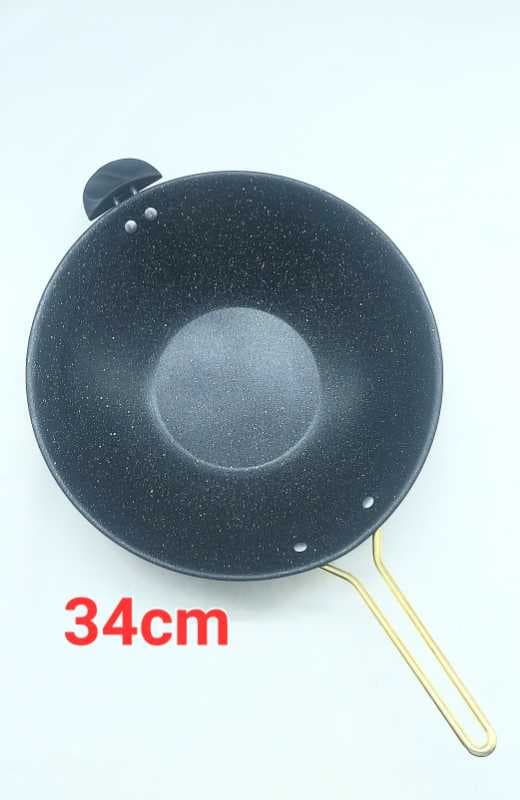 ساچ ووک گرانیتی 34سانت ماهیتابه دسته دار گرانیت دون دون سفید 