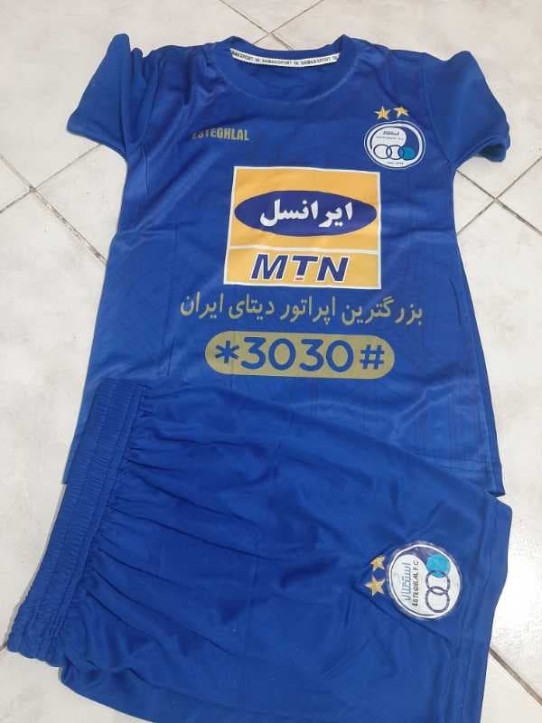 تيشرت شورت استقلال شماره دار تمام آبي  - image 1