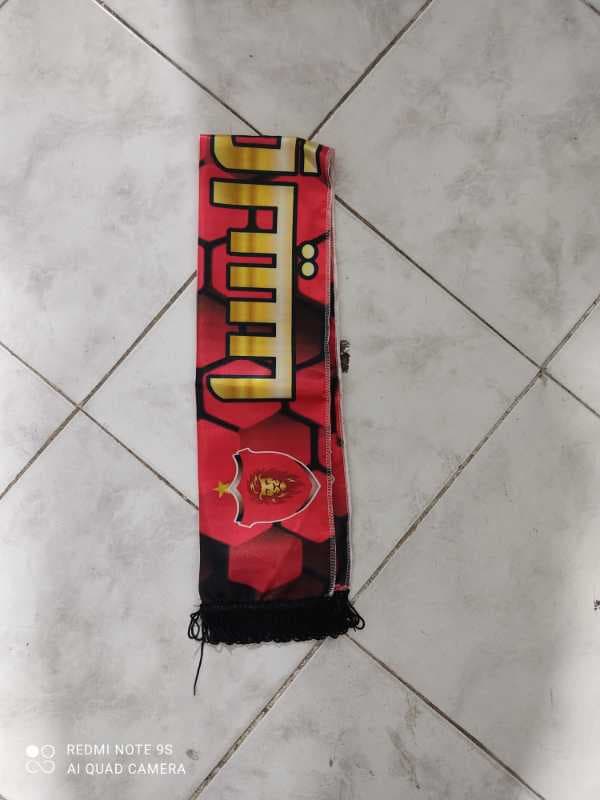شال ساتن مشکي پرسپوليس یک طرف کوک