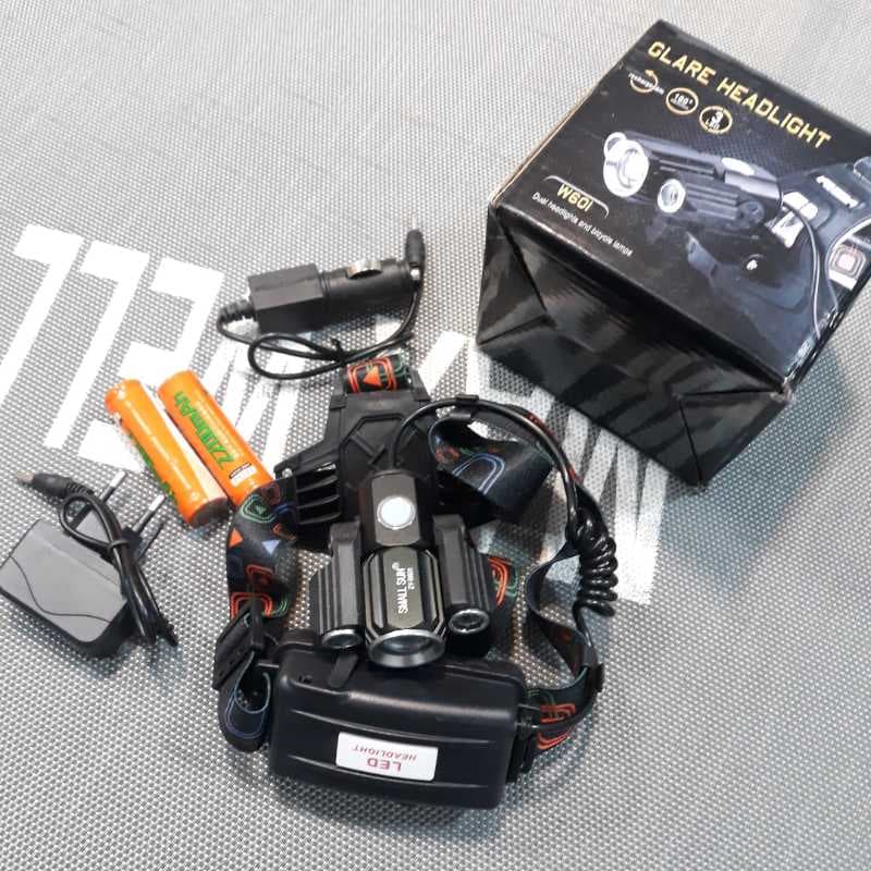 هدلايت سه چراغ شارژي  W601