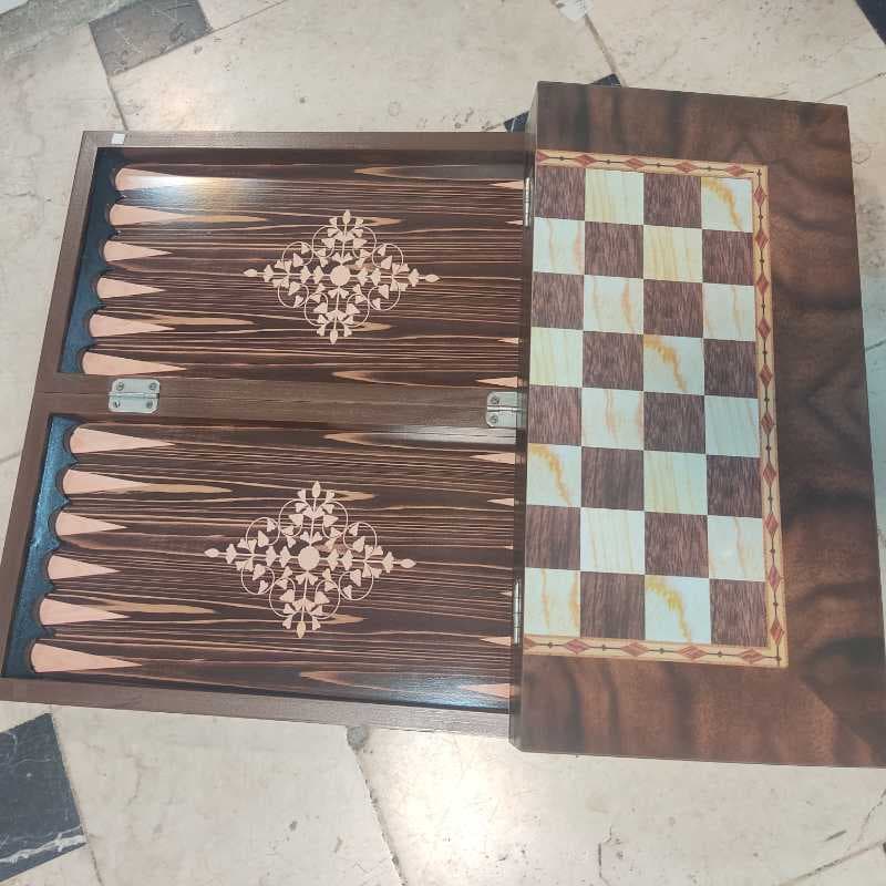 تخته نرد شطرنج چوبی کلاف ام دی اف 50در50 بدون طرح - تصویر ۱