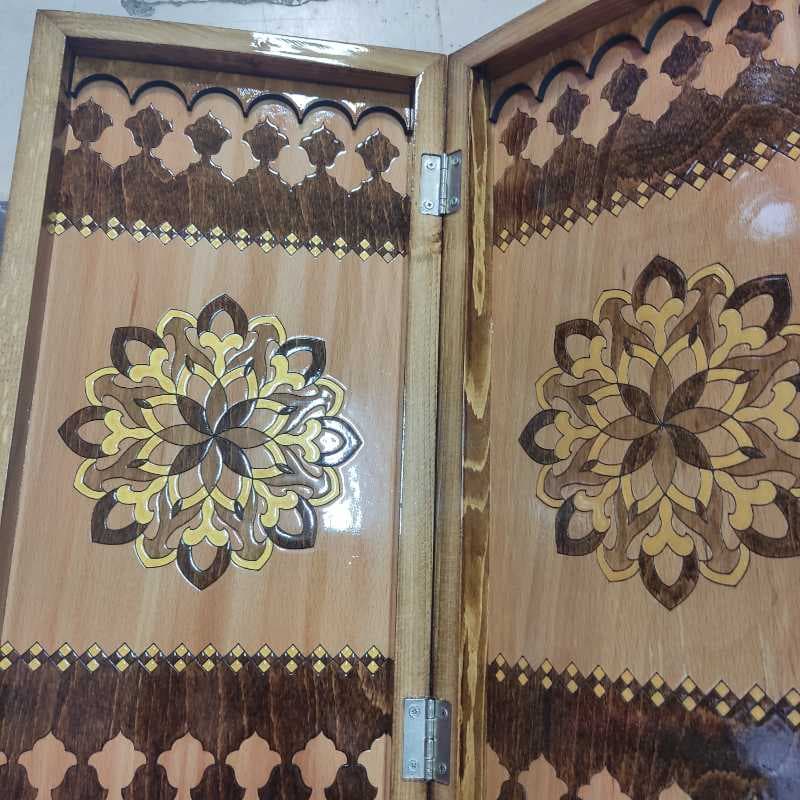 تخته نردوشطرنج چوبی 50در50 جنس راش اعلا - تصویر ۱