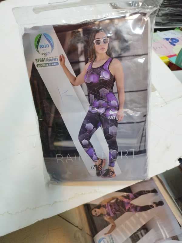 3714 رکابی و شلوار طرح دار just do it - تصویر ۱
