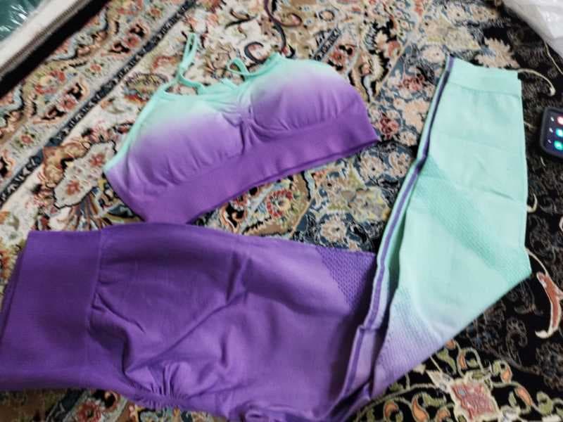 1112ست نیم تنه لگ دو رنگ سیملس خارجی - تصویر ۱