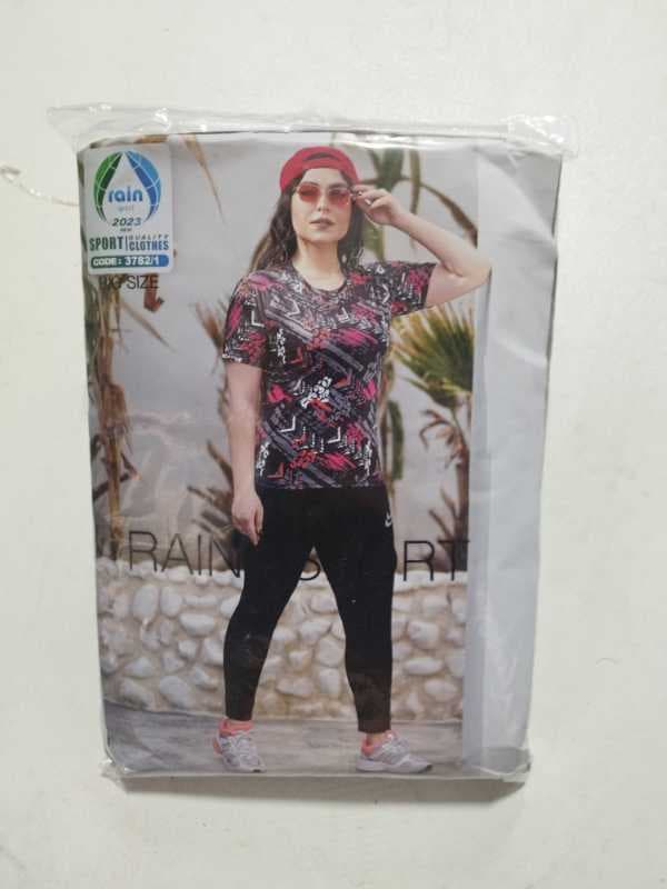 3782/1 تیشرت و شلوار زنانه مدل خط خطی - تصویر ۱