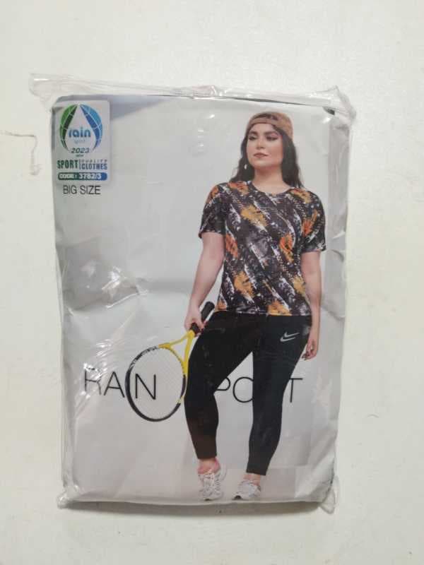 3782/3تیشرت وشلوار زنانه مدل خط دار بزرگ  - تصویر ۱