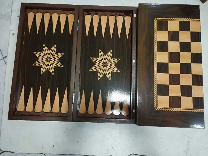 220 26 شطرنج تخته نرد طرح لوزی کوچک هشت پره ایی معمولی - تصویر ۱