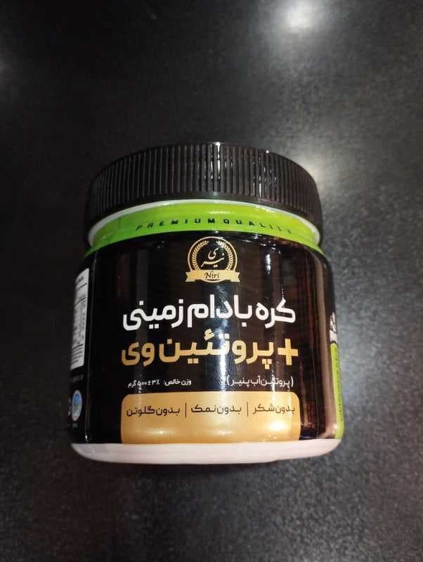 کره بادام زمینی+ پروتئین وی 500 گرمی