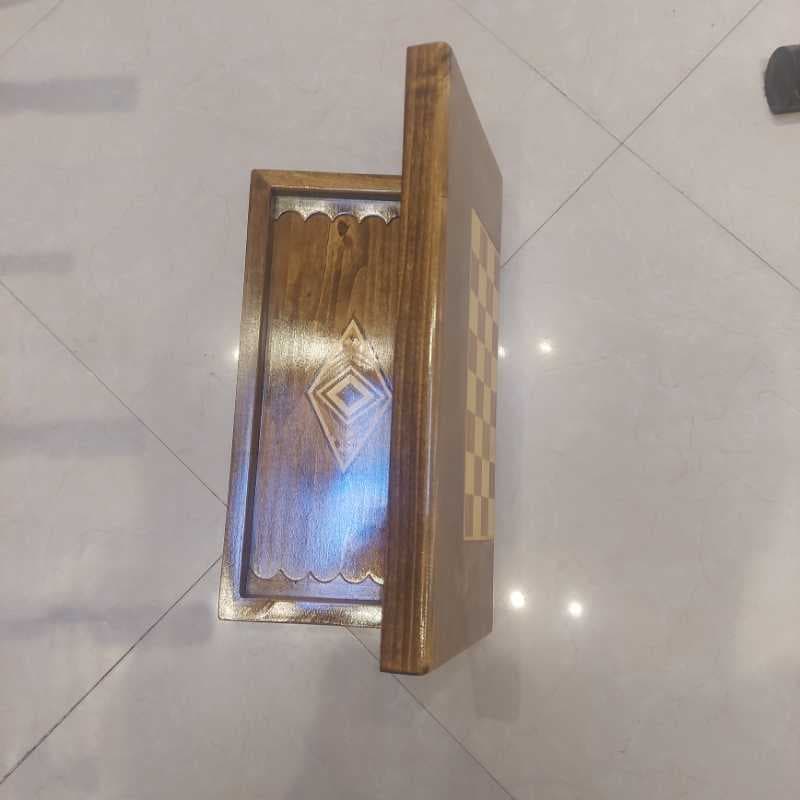 تخته نرد وشطرنج منبت 50 معرق سبک دورگرد - تصویر ۱