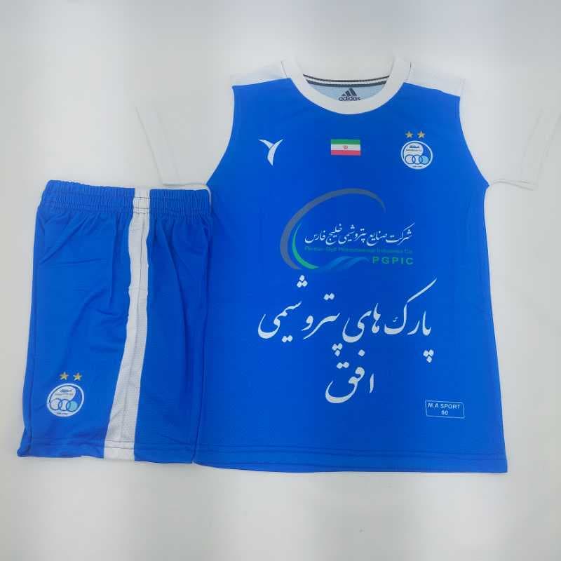 تیشرت شورت سوزنی سر استین سفیداستقلال - تصویر ۱